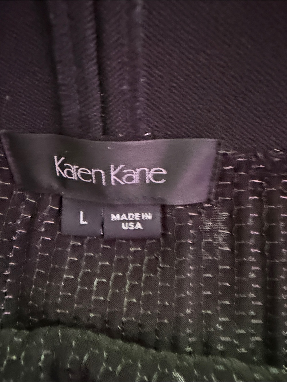 Karen Kane Silver Sequin Mini Skirt with Black Waistband - Picture 2 of 5